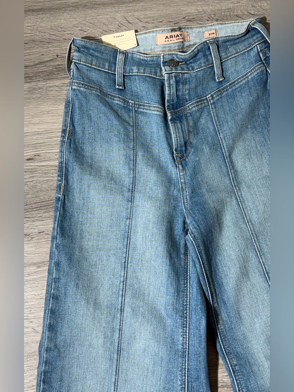 Ariat Real Denim 27R Ultra High Rise Wide Leg Jeans Women’s Light Wash NWT - Picture 5 of 16